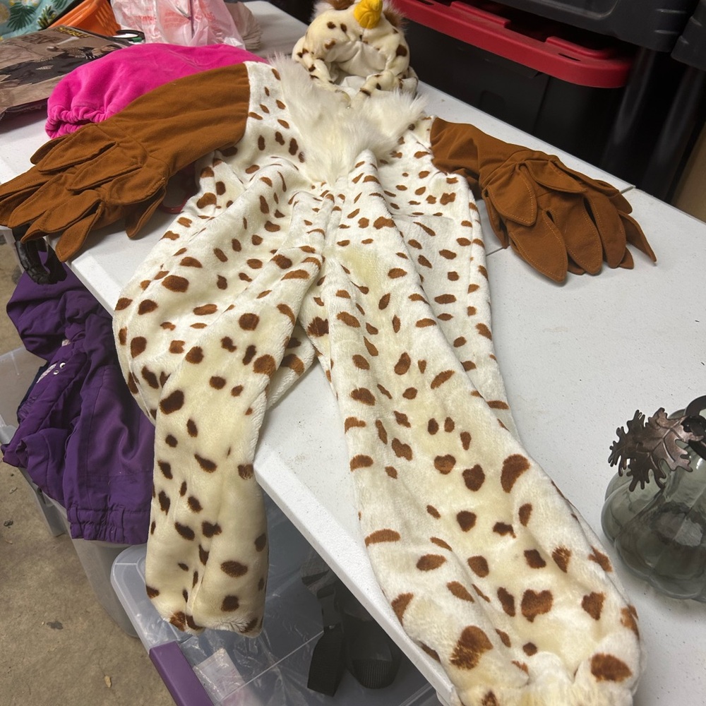 Spotted Owl Costume with Brown Wings